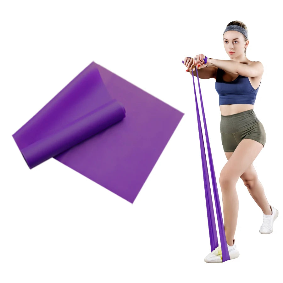 Long Pilates Resistance Band - Stretch Band for Physical Therapy & Yoga