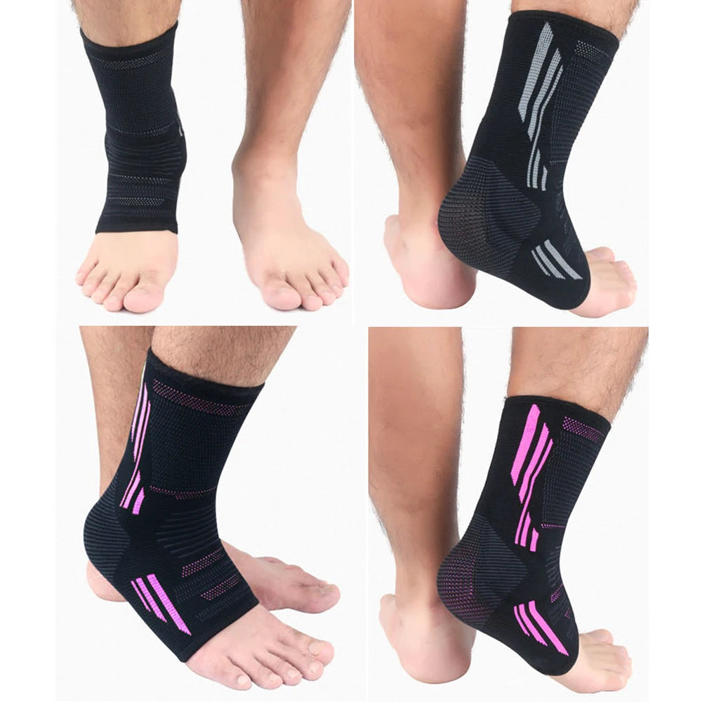 Toeless Ankle Sleeve with Silicone Gel Cushion - Anti-Slip Grip
