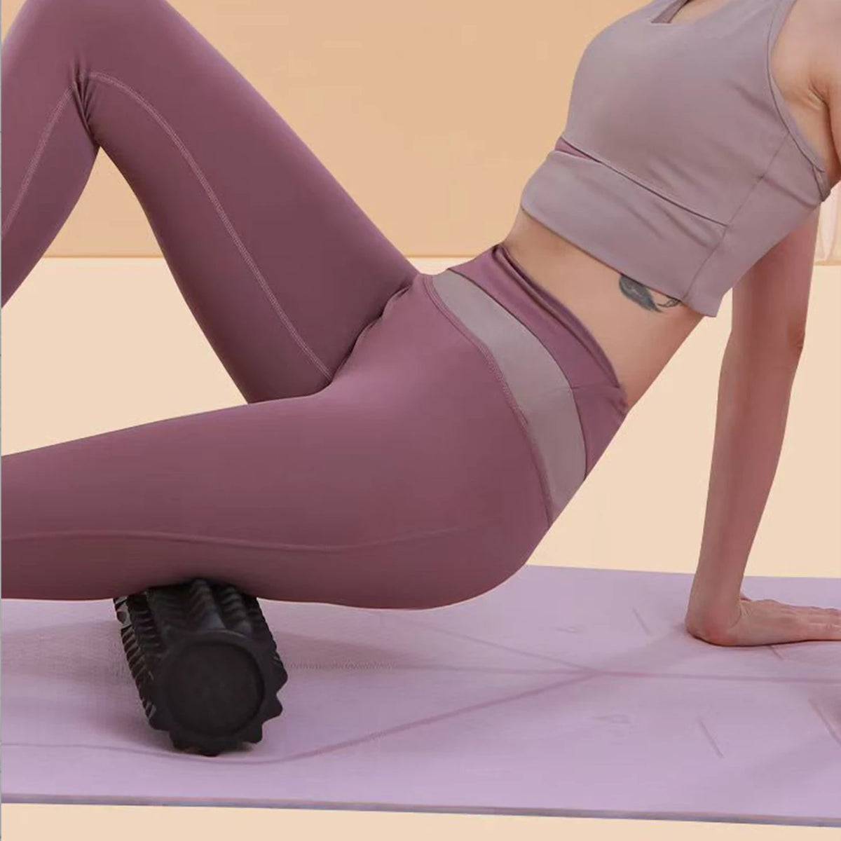 Ridged Column Foam Roller - Pilates & Yoga Muscle Massager