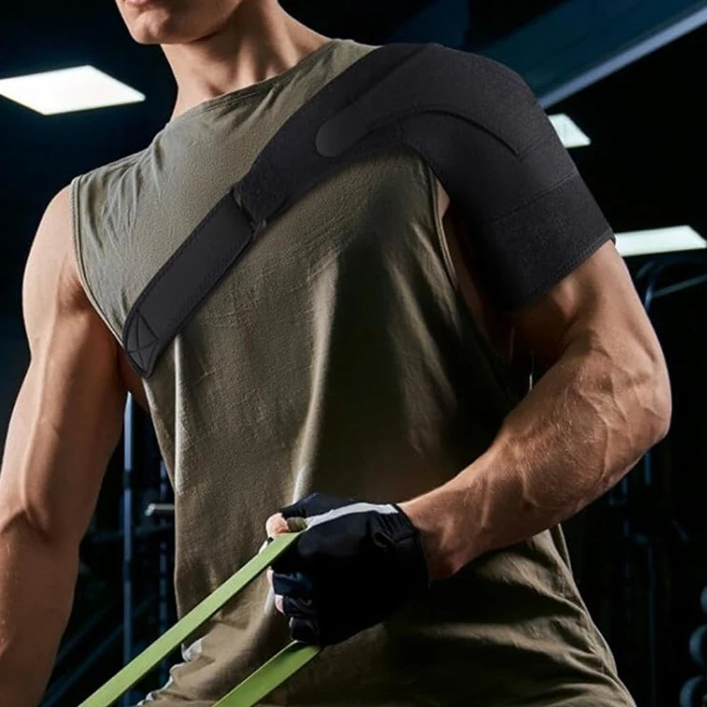 Adjustable Shoulder Support Brace - Compression Sleeve for Men & Women