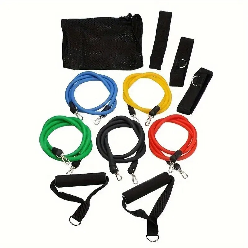 11-Piece Resistance Band Set – Full Body Portable Home Gym