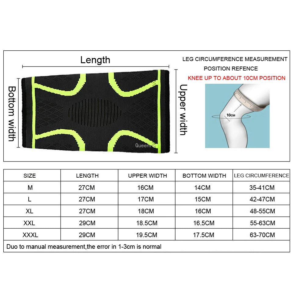 Open Patella Knee Compression Sleeve - Adjustable Weightlifting Support