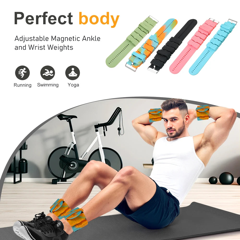 Adjustable Ankle & Wrist Weights – 990g Set