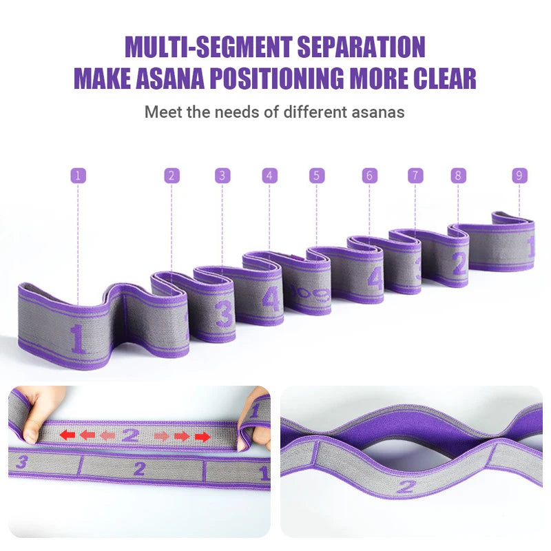 Multi-Section Yoga Stretch Strap - Ballet & Dance Flexibility Band