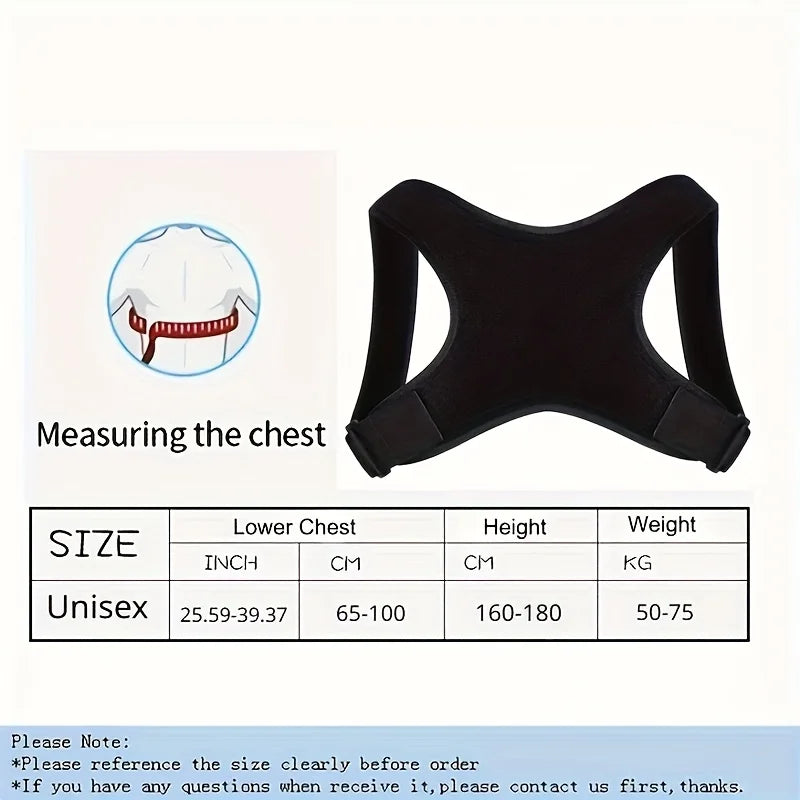 Figure-8 Back Support Brace – Adjustable Posture Corrector