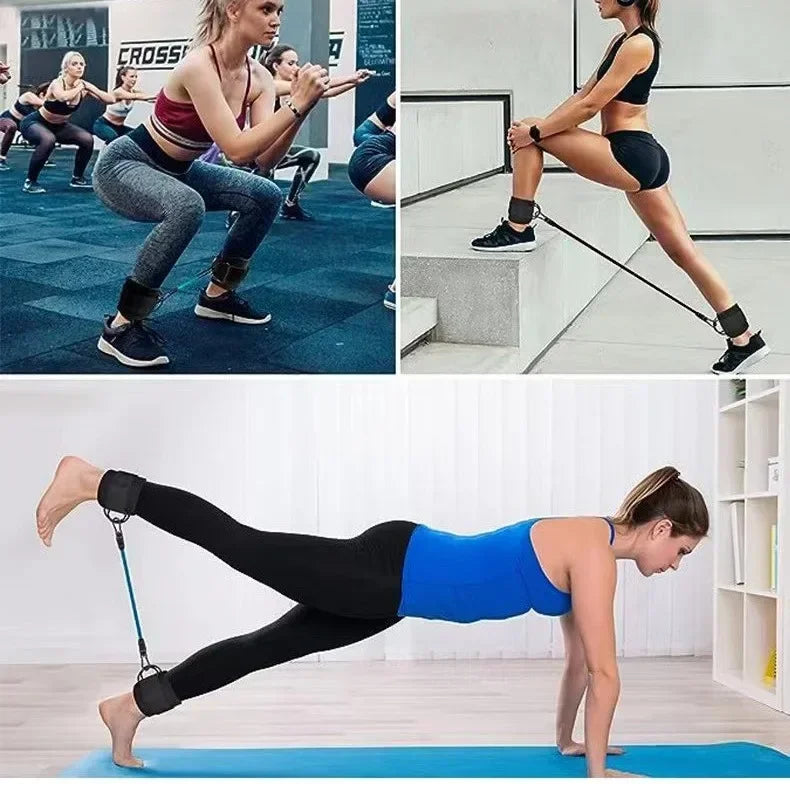 MarkhorAthletics™ Ankle Straps Fitness Yoga Elastic Fitness Bands For Men and Woman