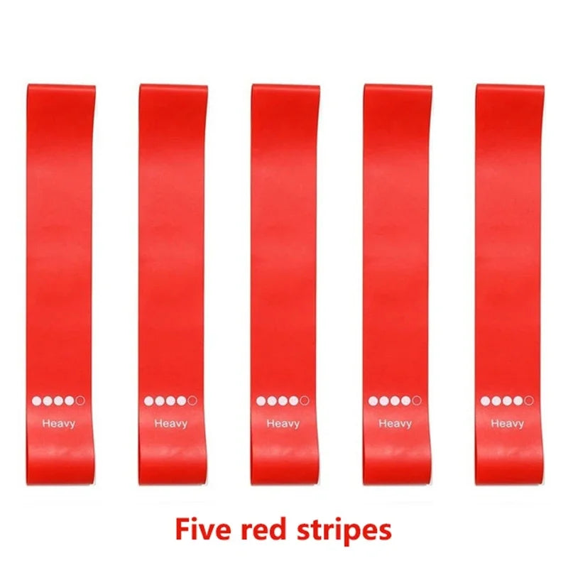 TPE Rubber Resistance Loop Bands - 5-Piece Set with Bag