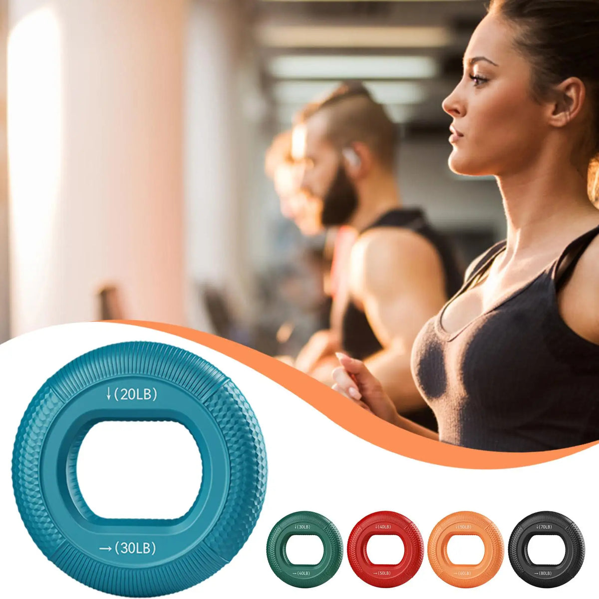 Silicone Grip Strengthening Ring – Adjustable Resistance Hand Exerciser
