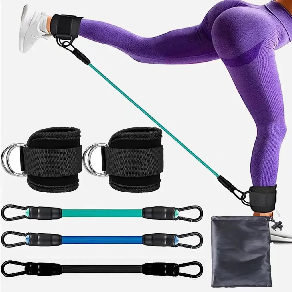MarkhorAthletics™ Ankle Straps Fitness Yoga Elastic Fitness Bands For Men and Woman