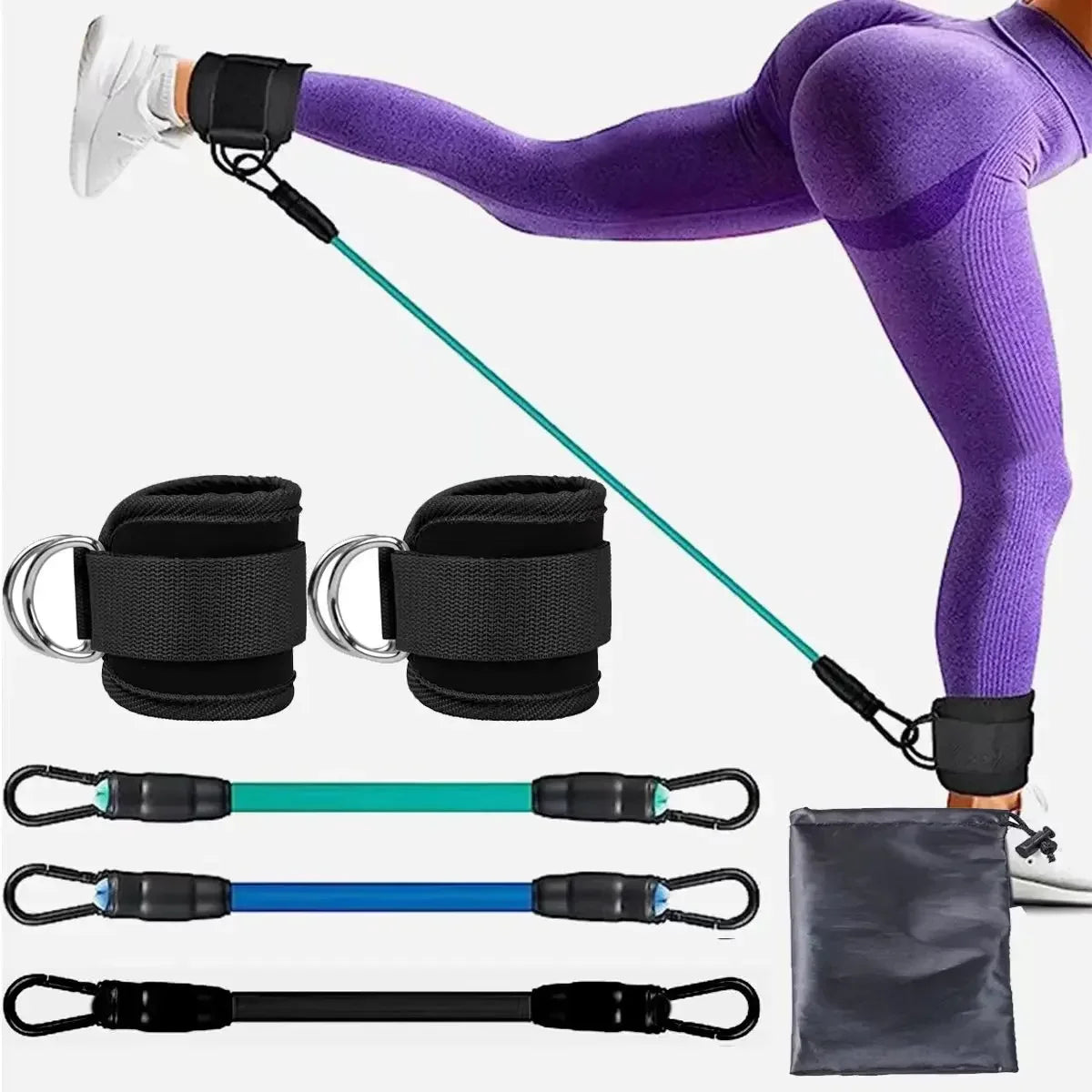MarkhorAthletics™ Ankle Straps Fitness Yoga Elastic Fitness Bands For Men and Woman