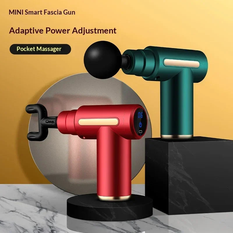Percussion Massage Gun with 4 Interchangeable Heads