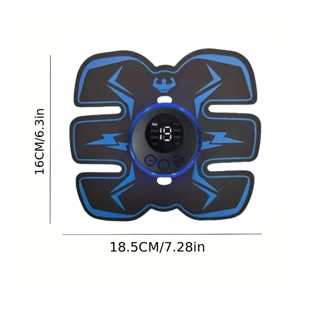 Wireless EMS Abdominal Muscle Stimulator - USB Rechargeable Ab Trainer