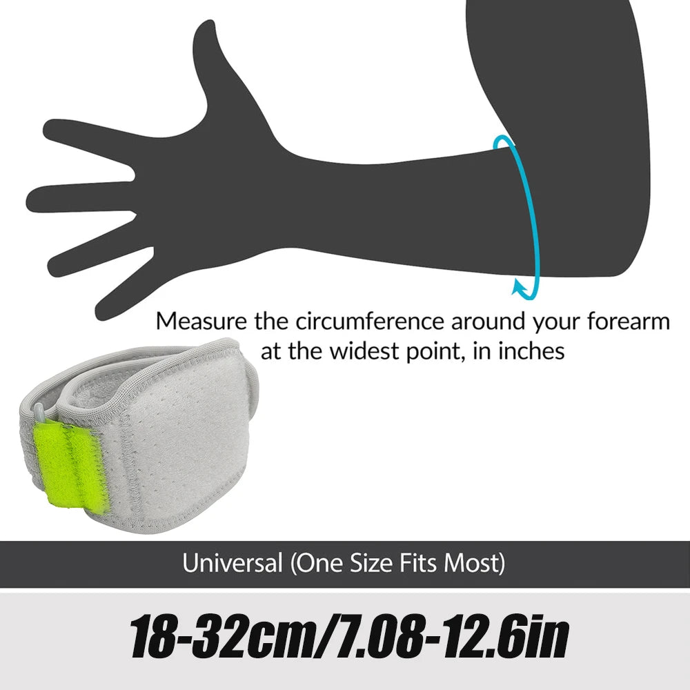 Elbow Support Strap with Shock-Absorbing Pad - Adjustable Fit