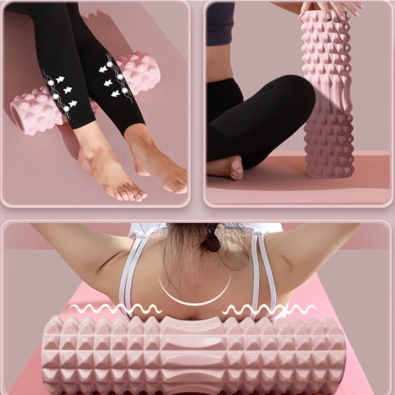 Ridged Column Foam Roller - Pilates & Yoga Muscle Massager