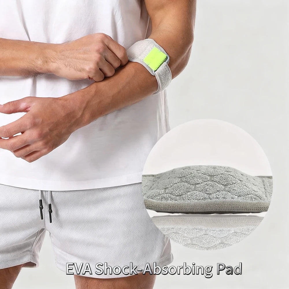 Elbow Support Strap with Shock-Absorbing Pad - Adjustable Fit