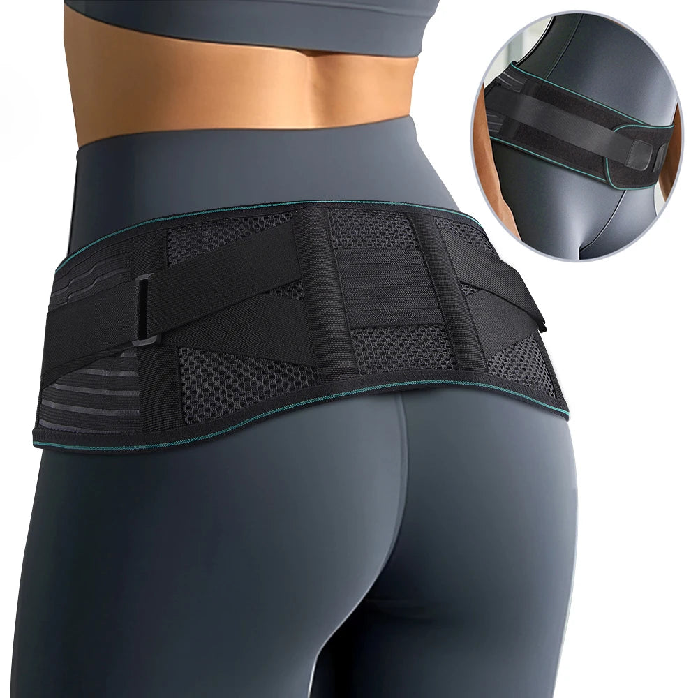 Adjustable Lumbar Support Brace - Dual-Strap Compression, Breathable