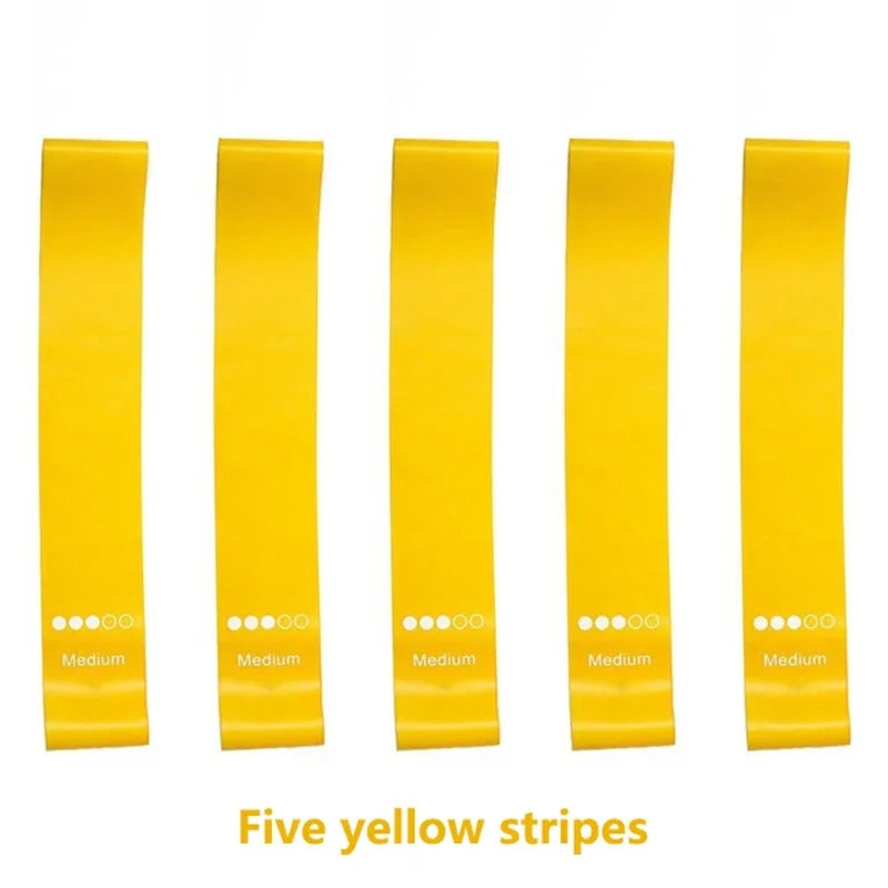 TPE Rubber Resistance Loop Bands - 5-Piece Set with Bag