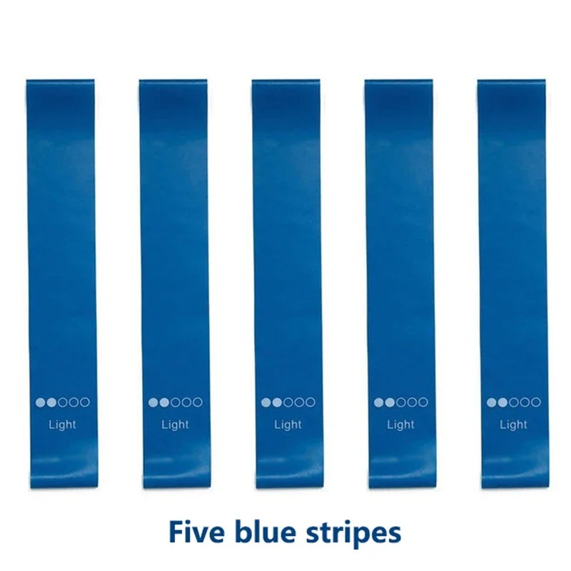 TPE Rubber Resistance Loop Bands - 5-Piece Set with Bag