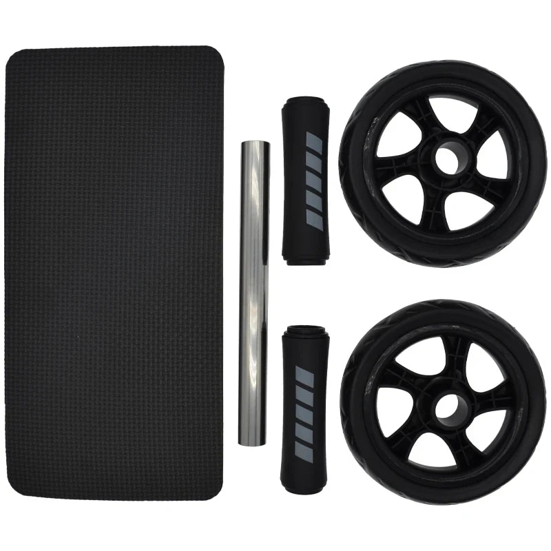 Double Wheel Ab Roller - 15cm Wheels with Knee Mat