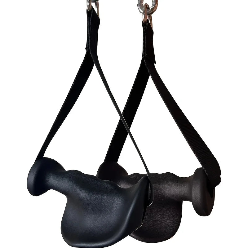Long Ergonomic Cable Machine Handles - Tricep Strap Attachment