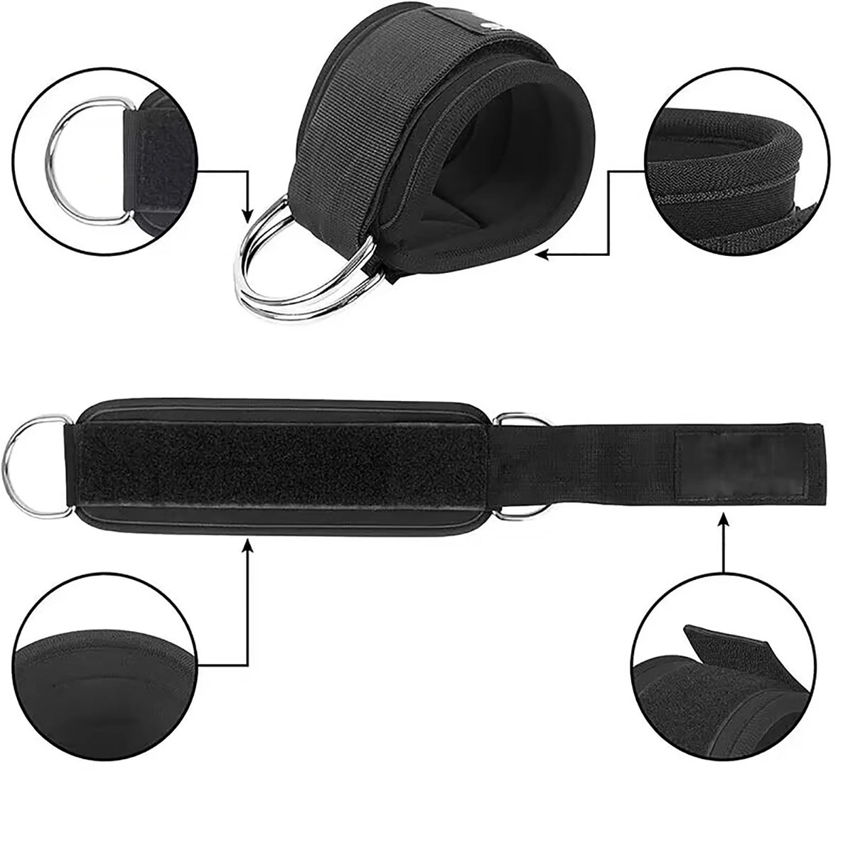 Ankle & Hip Resistance Bands – Booty Band Set with Ankle Straps
