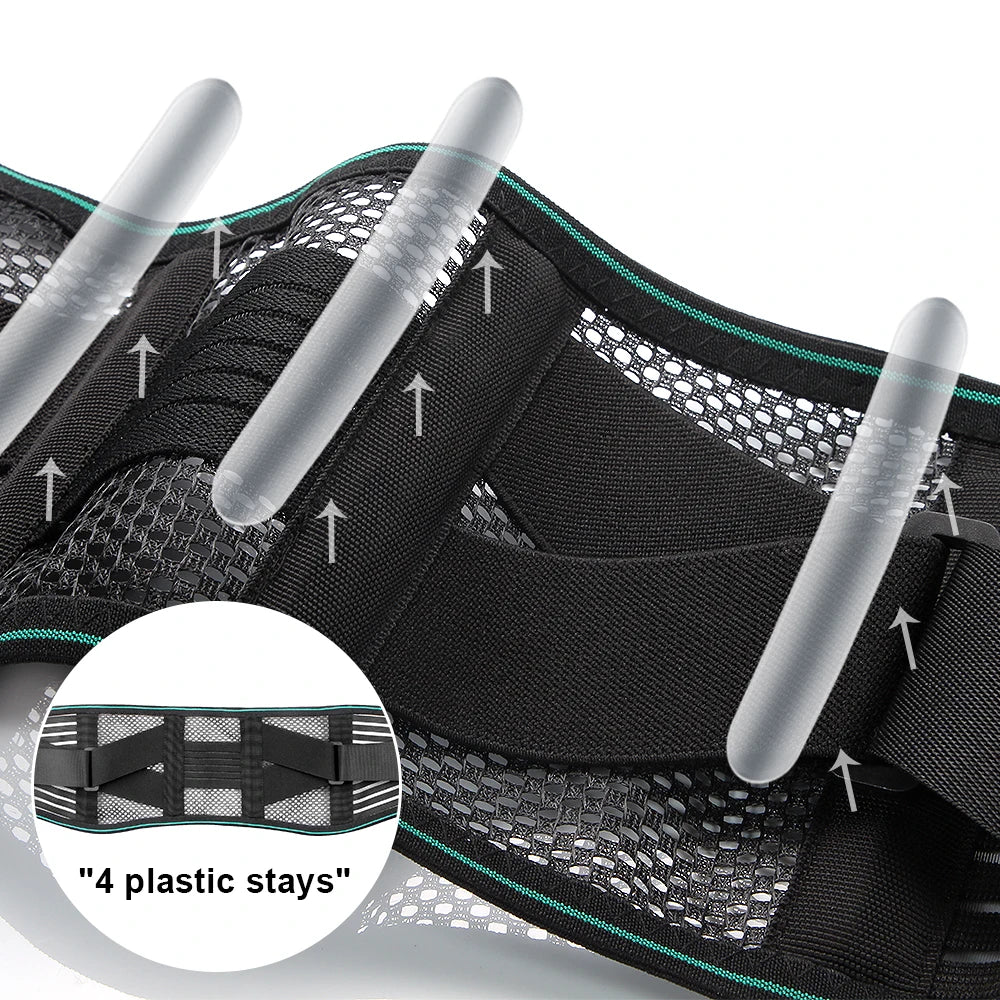 Adjustable Lumbar Support Brace - Dual-Strap Compression, Breathable