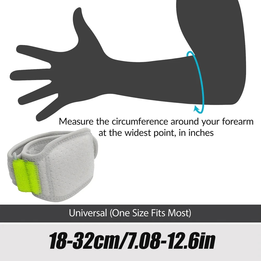 Elbow Support Strap with Shock-Absorbing Pad - Adjustable Fit