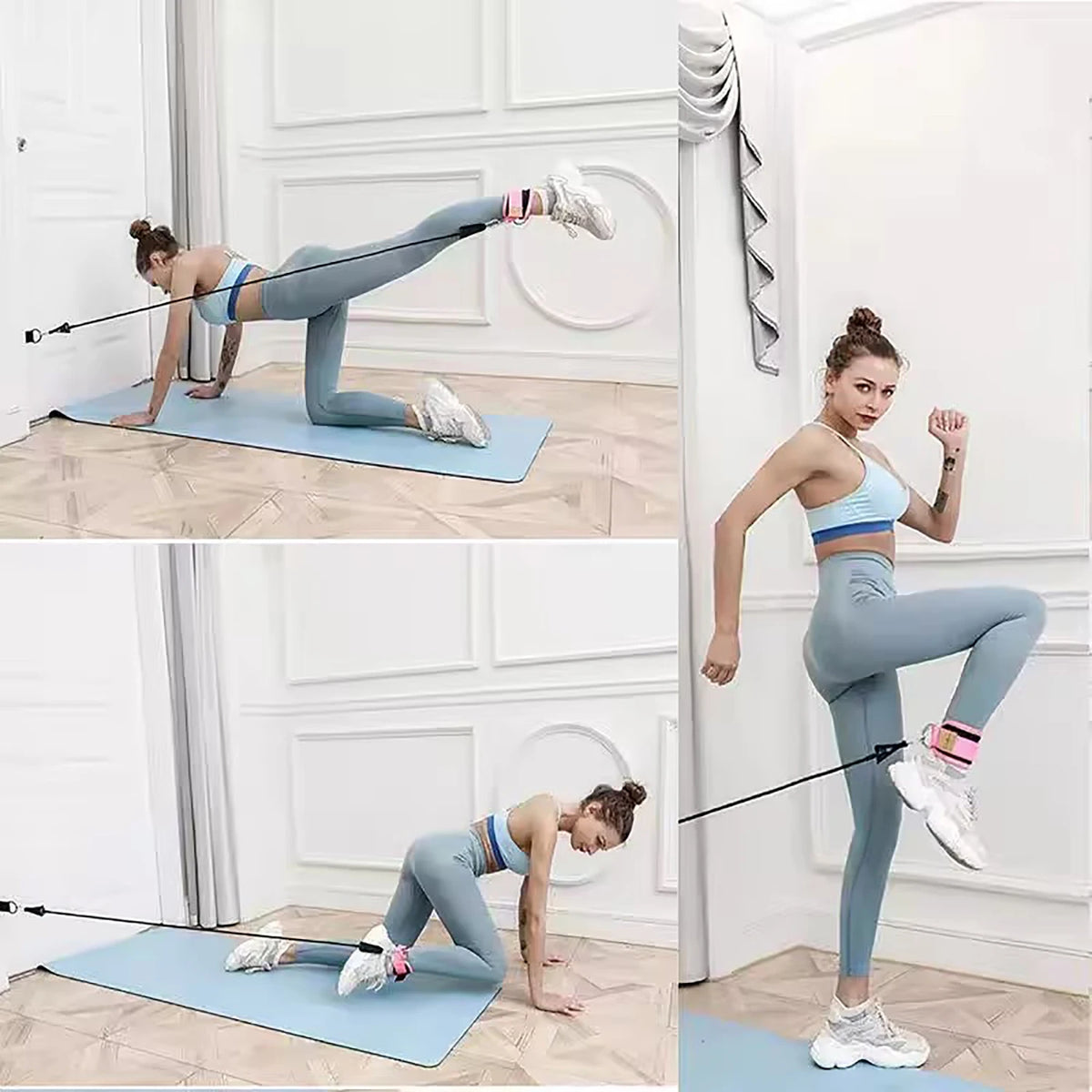 Ankle & Hip Resistance Bands – Booty Band Set with Ankle Straps