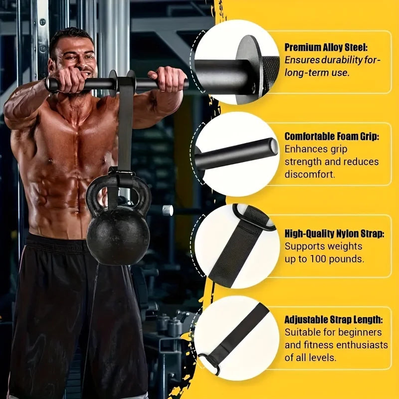 Iron Wrist & Forearm Strengthener Bar – Rotational Grip Trainer