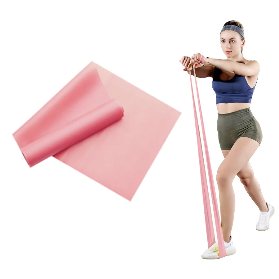 Long Pilates Resistance Band - Stretch Band for Physical Therapy & Yoga