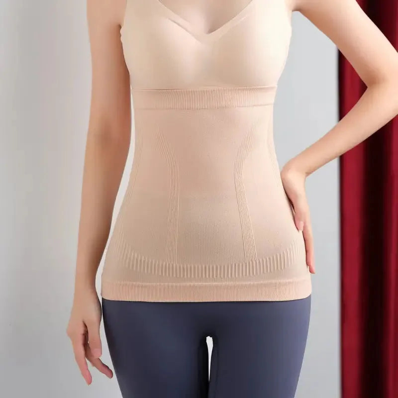 Seamless Tank Waist Trainer - Tummy Control Cincher with Back Support