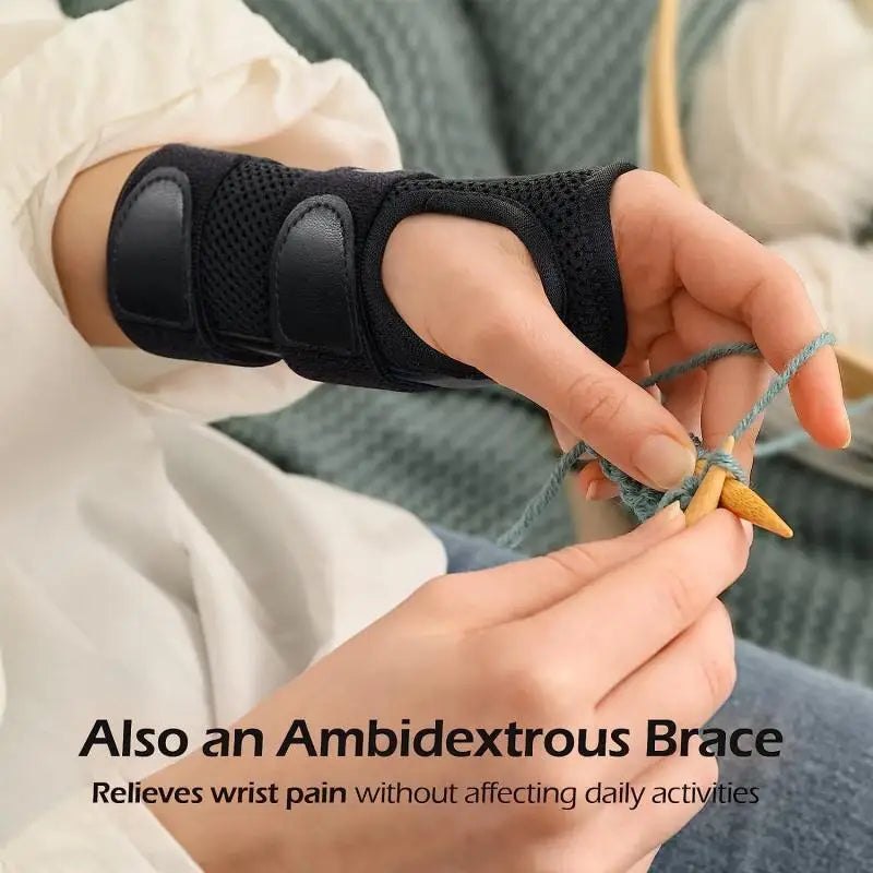 Wrist Stabilizer Brace with 3 Rigid Stays - Adjustable Support Splint