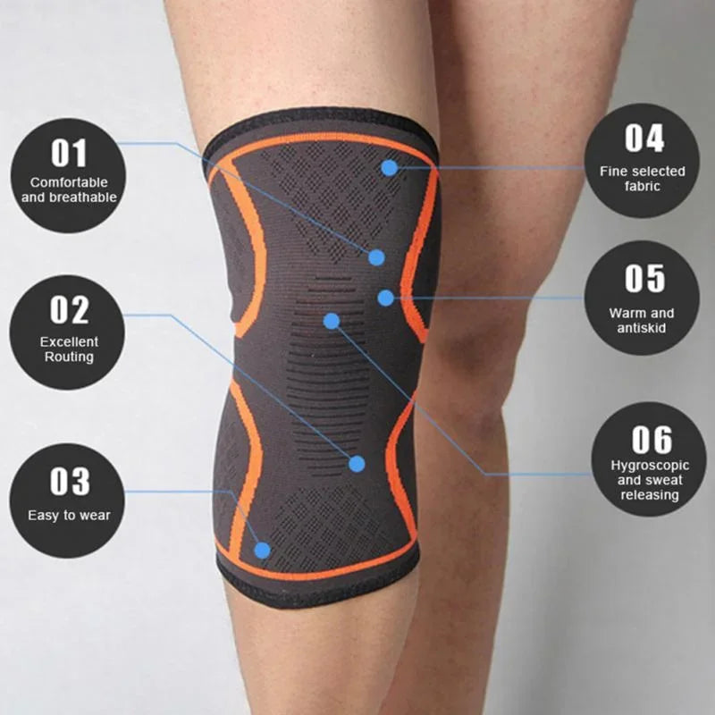 Open Patella Knee Compression Sleeve - Adjustable Weightlifting Support