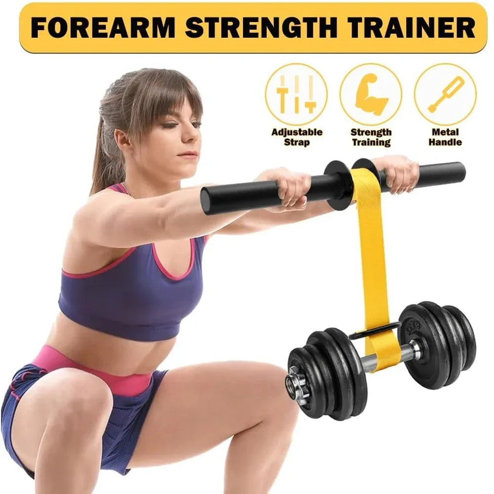 Adjustable Forearm Wrist Roller - Resistance Strength Trainer