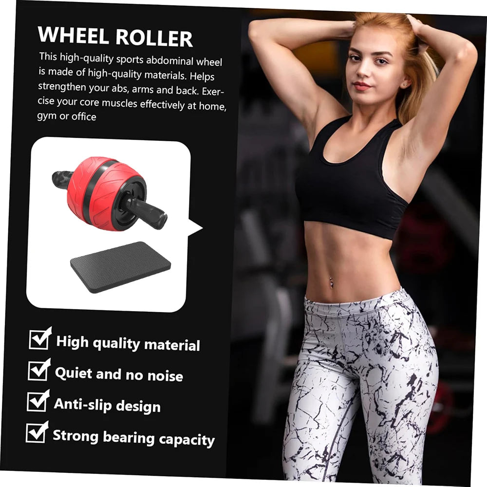 Rebound Ab Roller - Wide Wheel Core Trainer with Knee Mat
