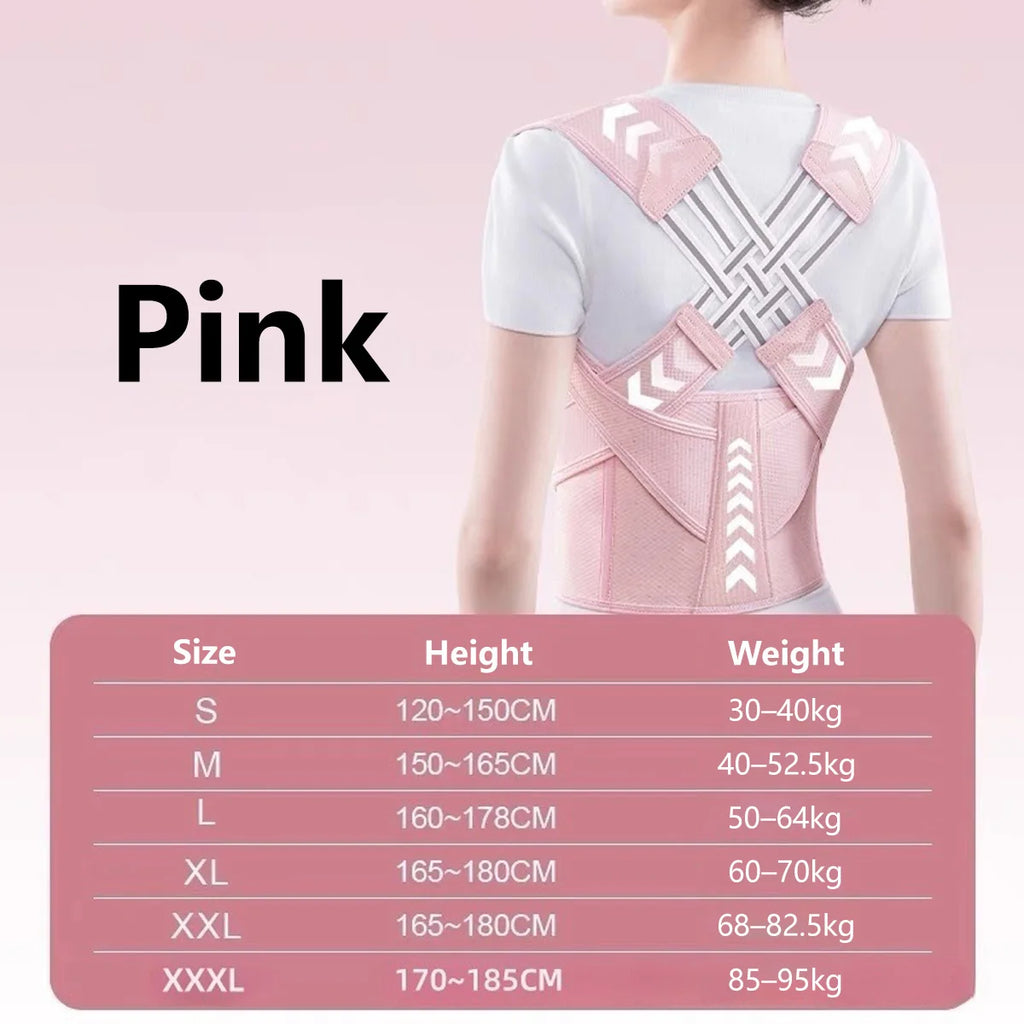 Back Posture Corrector Brace – Adjustable Shoulder Support Strap