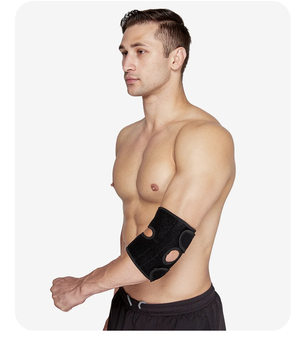 MarkhorAthletics™ 1 Piece Adjustable Elbow Support Brace