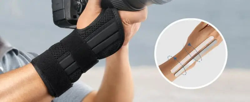Wrist Stabilizer Brace with 3 Rigid Stays - Adjustable Support Splint