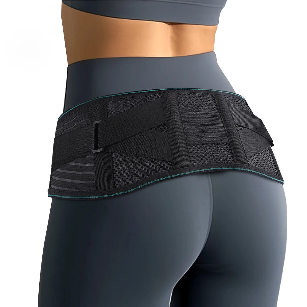 Adjustable Lumbar Support Brace - Dual-Strap Compression, Breathable
