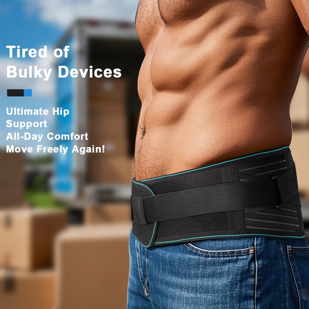 Adjustable Lumbar Support Brace - Dual-Strap Compression, Breathable