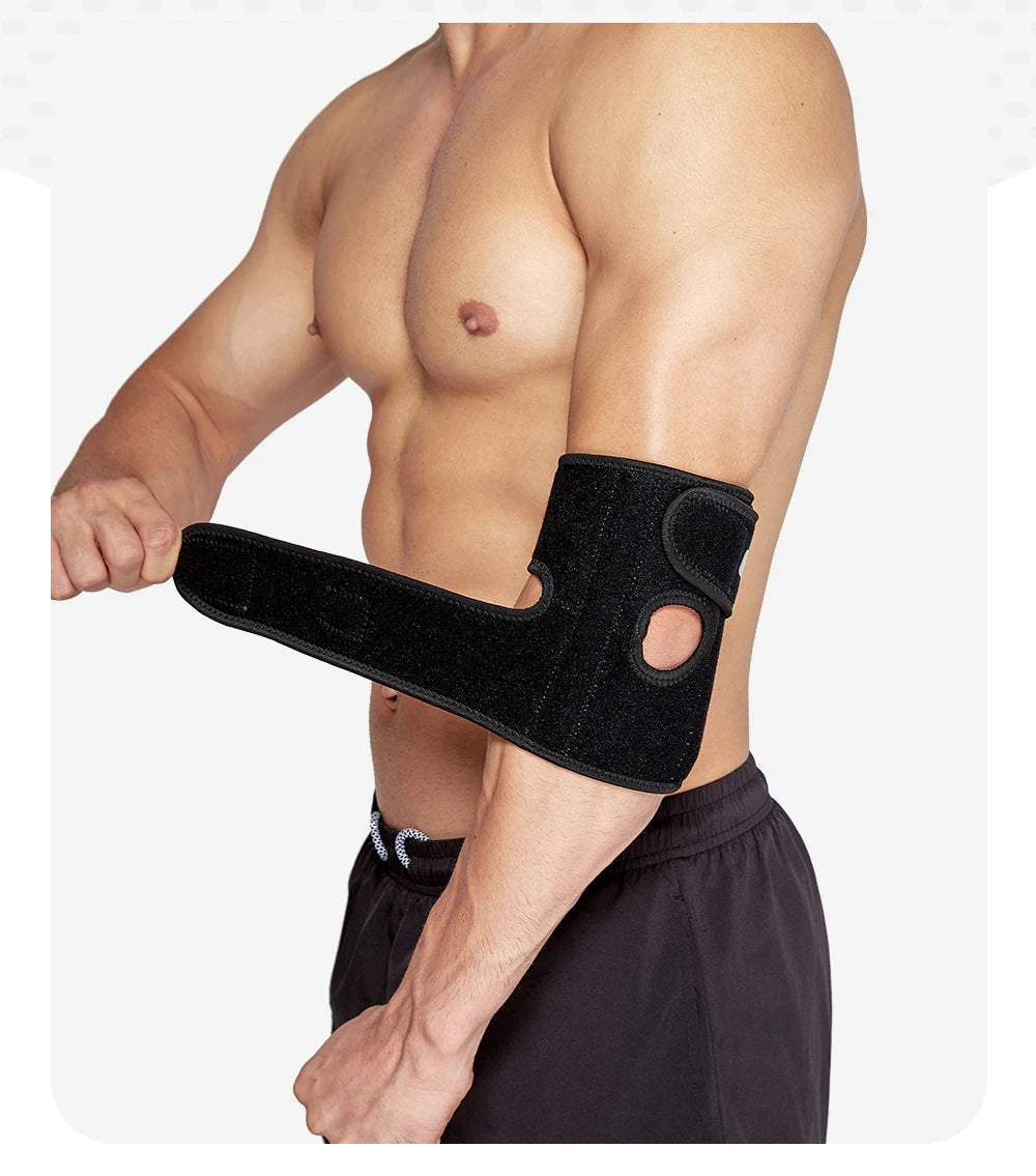 MarkhorAthletics™ 1 Piece Adjustable Elbow Support Brace
