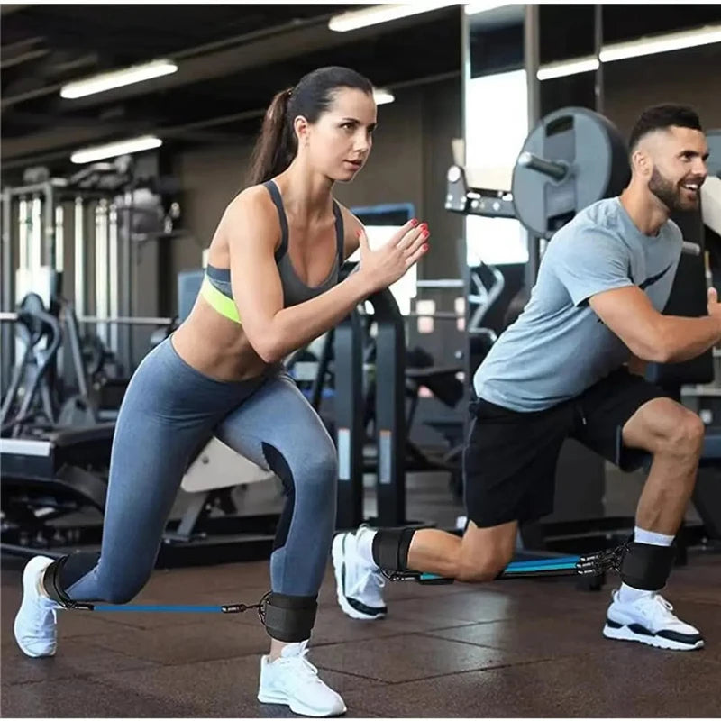 Resistance Tube Set with Ankle Straps – Cable Trainer for Glutes & Legs
