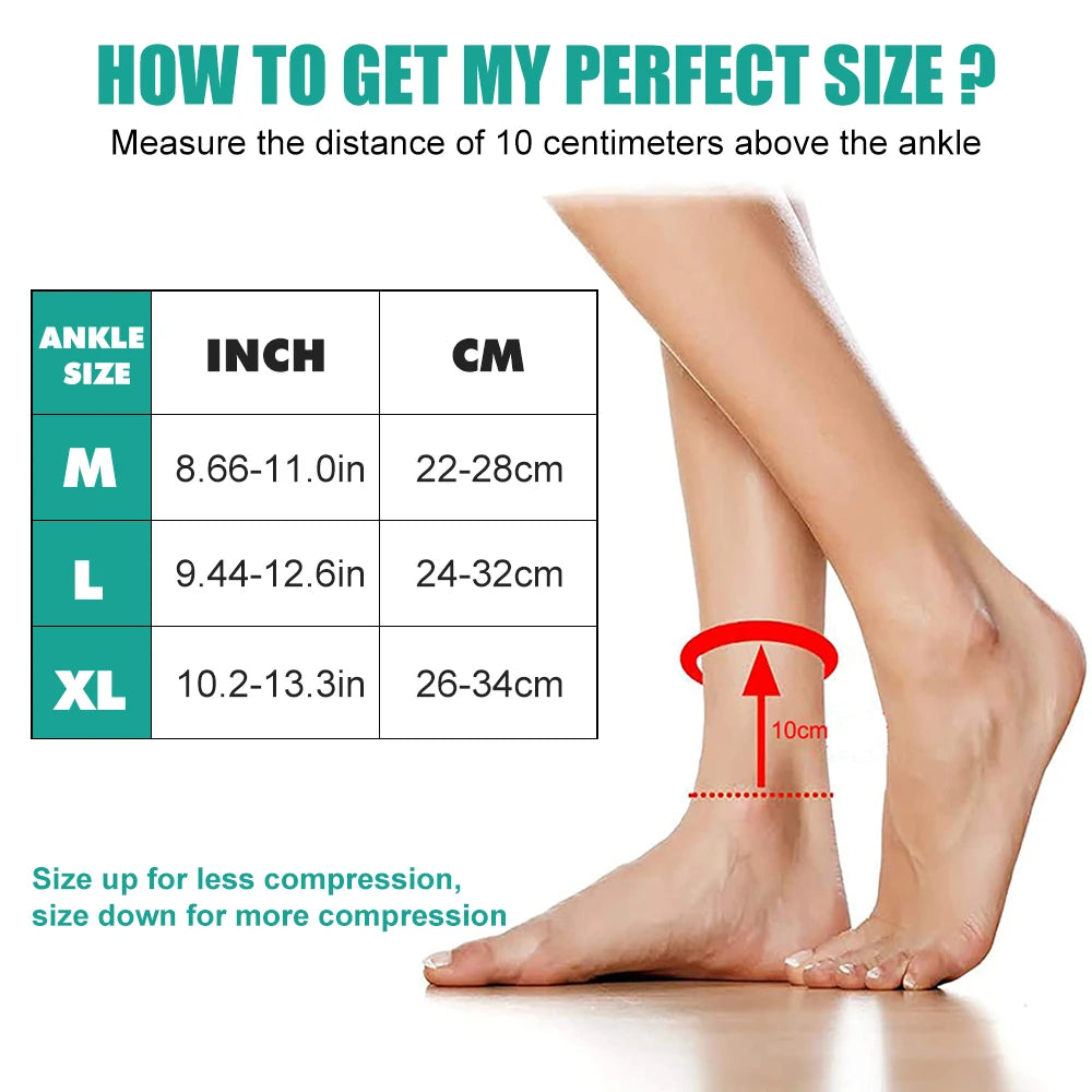 Toeless Ankle Sleeve with Silicone Gel Cushion - Anti-Slip Grip