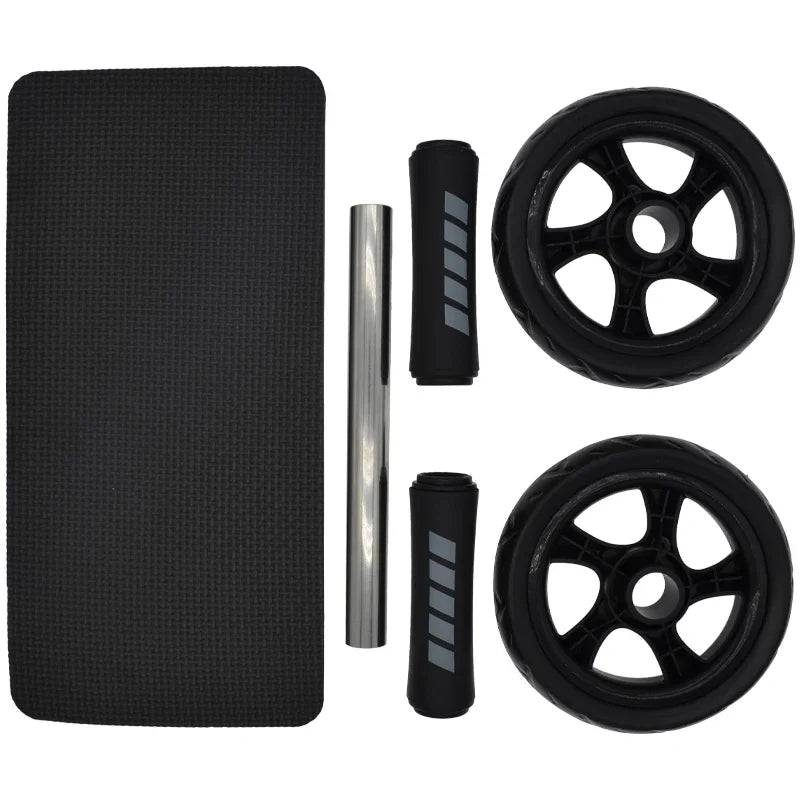 Double Wheel Ab Roller - 15cm Wheels with Knee Mat