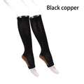 Zip-Up Compression Socks - Open Toe Knee Support for Men & Women