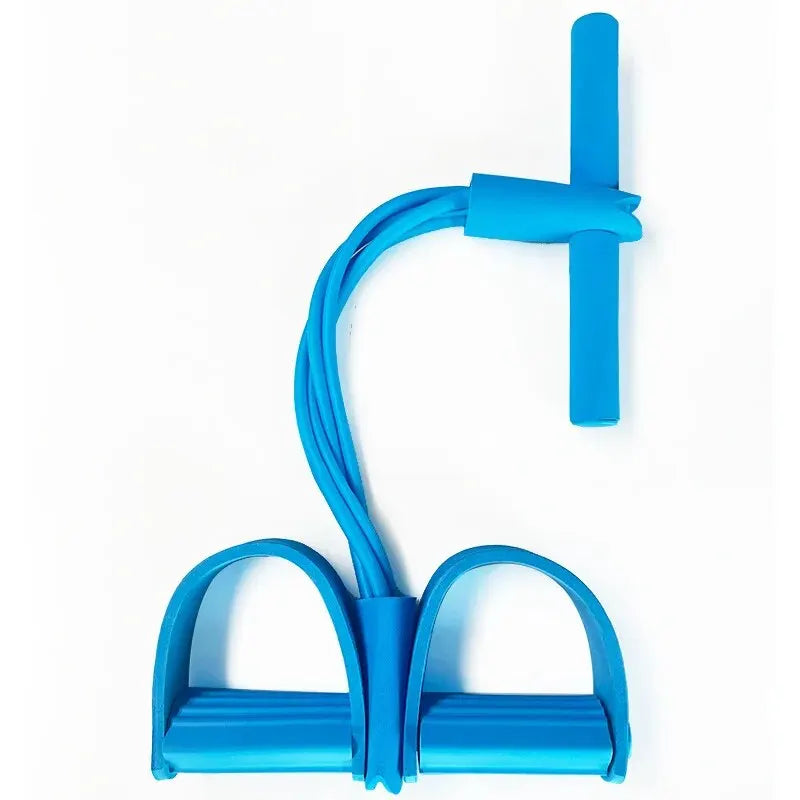 Four-Tube Pedal Exerciser - Resistance Band Sit-Up Trainer