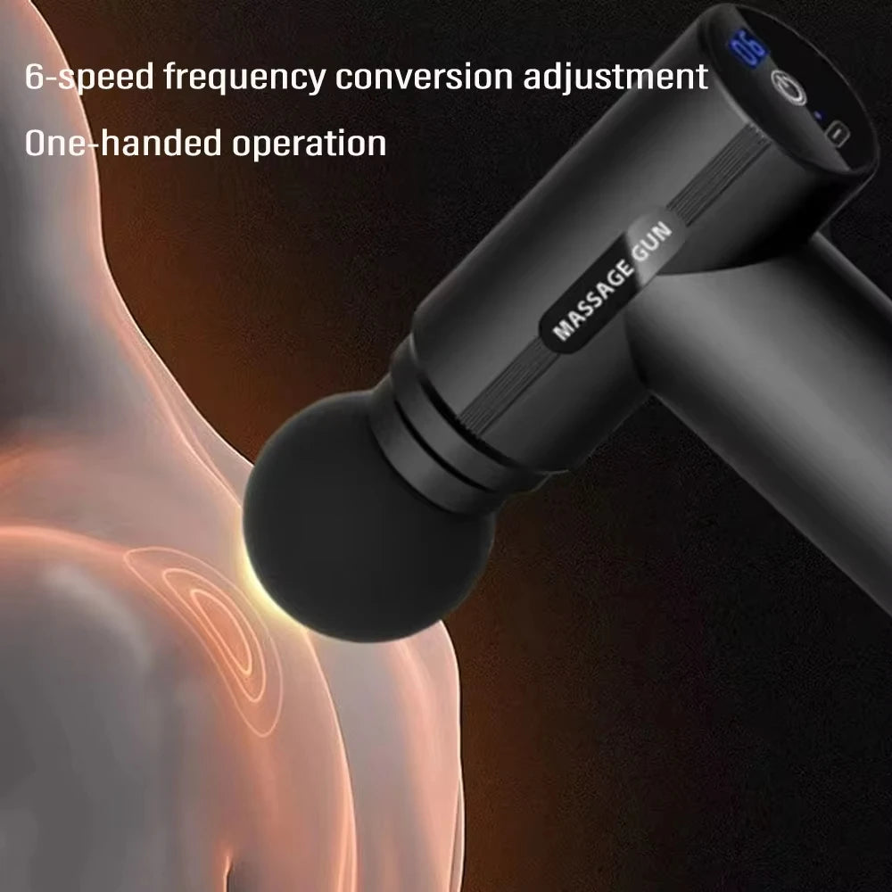 6-Speed Percussion Massage Gun - LED Display Muscle Massager