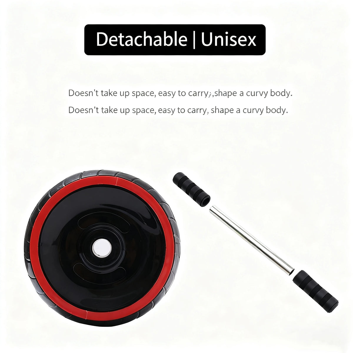 Single Wheel Ab Roller - Core Strength Trainer with Non-Slip Grips