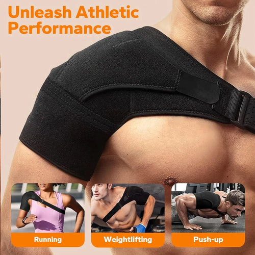 Adjustable Shoulder Support Brace - Compression Sleeve for Men & Women