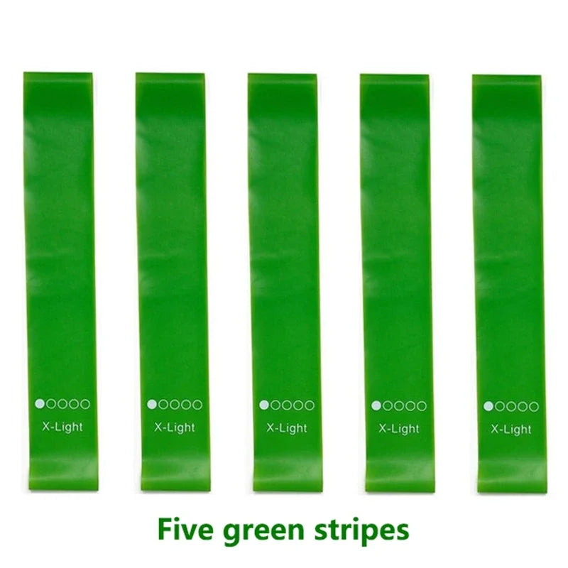 TPE Rubber Resistance Loop Bands - 5-Piece Set with Bag